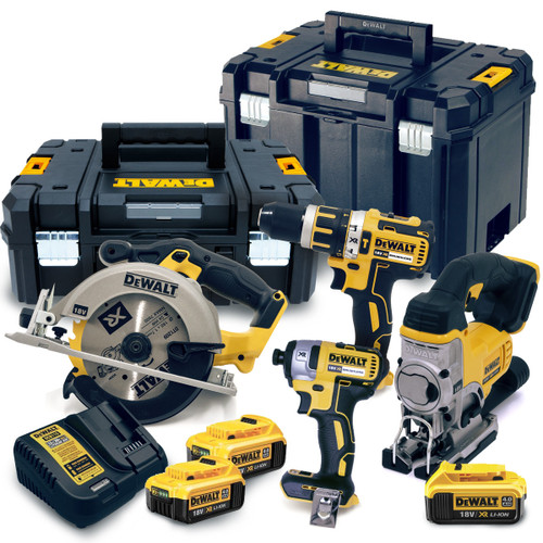 DeWalt 18V Quad Pack wht 3x4 4.0Ah Batteries & Charger (TDKIT4X3) | Toolden