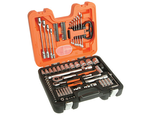 Bahco BAHS910 S910 Socket & Spanner Set of 92 Metric & AF 1/4 & 1/2in Drive | Toolden