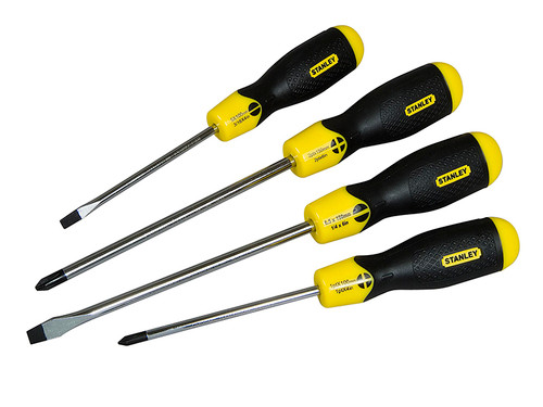 Stanley STA065013 Cushion Grip Screwdriver Set^ 4 Piece SL/PH | Toolden