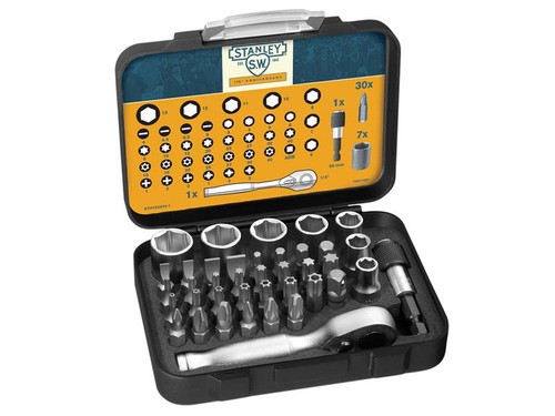 Stanley STA182834 175th Anniversary 1/4in Mixed Socket Set 39 Piece | Toolden