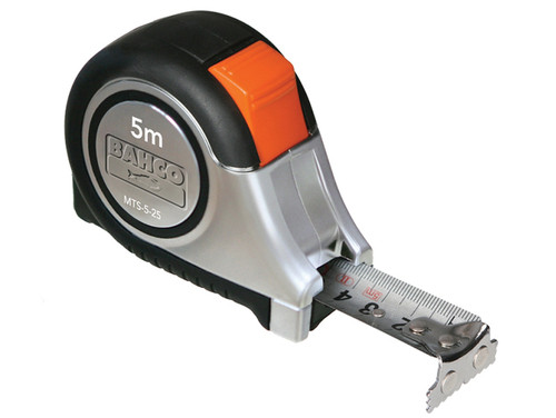 Bahco BAHMTS525E MTS Reversible Magnetic Tip Auto Pocket Tape 5m/16ft (Width 25mm) | Toolden