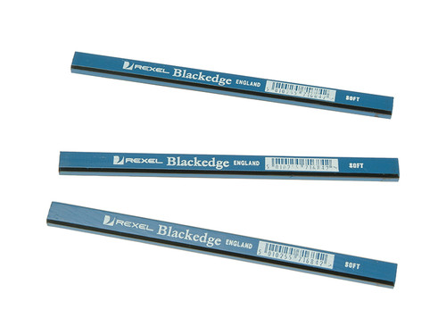 Blackedge BLAB Carpenters Pencils - Blue / Soft Card of 12 | Toolden