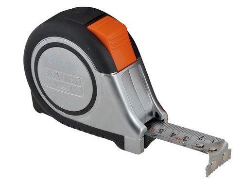 Bahco BAHMTS825E MTS Reversible Magnetic Tip Auto Pocket Tape 8m/26ft (Width 25mm) | Toolden