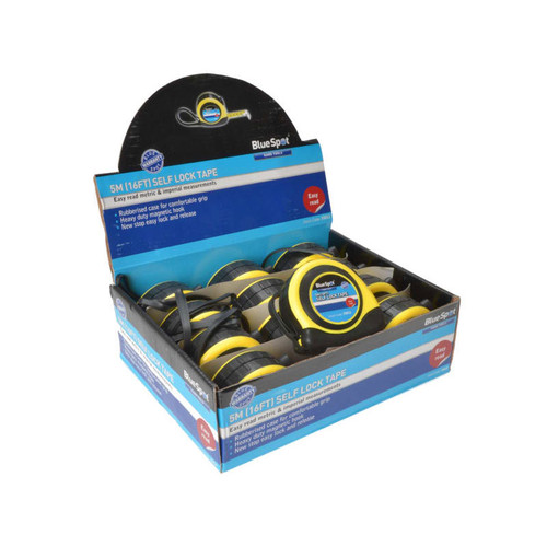 BlueSpot Tools B/S33012 Tape 5m (12 Piece Display) | Toolden