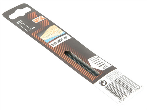 Bahco BAH30253W 302-53W-12P Fret Saw Blades for Wood 130mm (5in) (Pack of 12) | Toolden