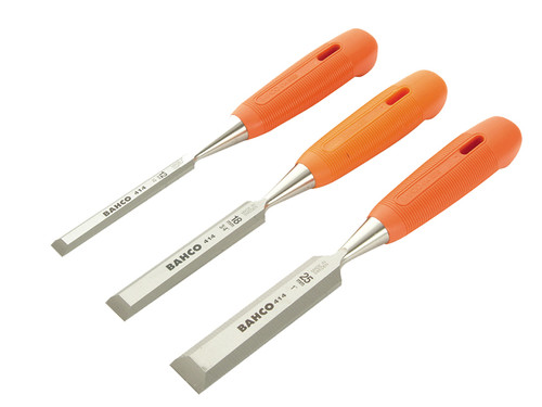 Bahco BAH414S3 414 Bevel Edge Chisel Set of 3 | Toolden