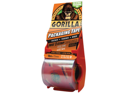 Gorilla Glue GRGPKTAPE18 Gorilla Packaging Tape 72mm x 18m Dispenser | Toolden