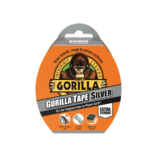 Gorilla Glue GRGCLOTHSIL Silver Gorilla Tape 48mm x 11m | Toolden