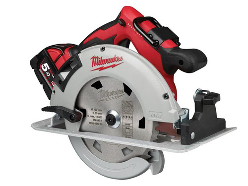 Milwaukee MILM18BLCS6X M18 BLCS66-502X Brushless Circular Saw 18V 2 x 5.0Ah Li-ion | Toolden