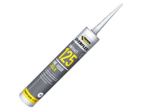 Everbuild EVB125C4 One Hour Caulk 125 White 380ml | Toolden