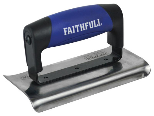 Faithfull FAIPTEDG6SS Prestige Edging Trowel 150 x 75mm (6 x 3in) | Toolden
