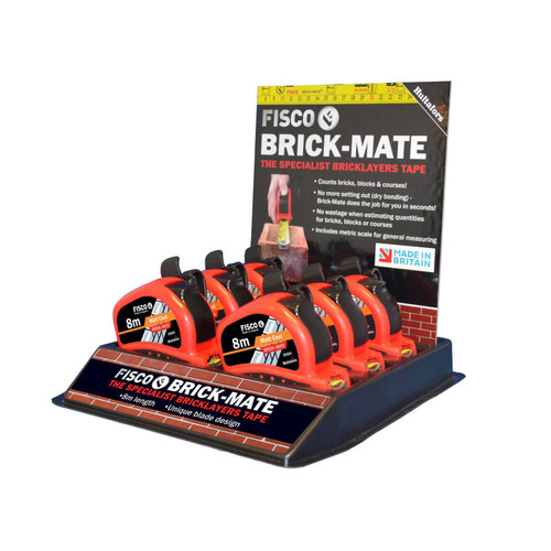 Fisco FSCBM08DISP Brickmate Tapes 8m (Width 25mm) Display 6 Piece | Toolden