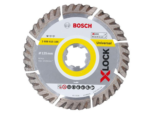 Bosch BSH615166 X-LOCK Standard Universal Diamond Disc 125 x 1.6 x 22.23mm | Toolden
