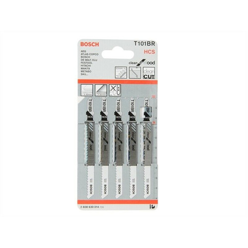 Bosch BSHT101BR T101BR Clean for Wood Jigsaw Blades Pack of 5