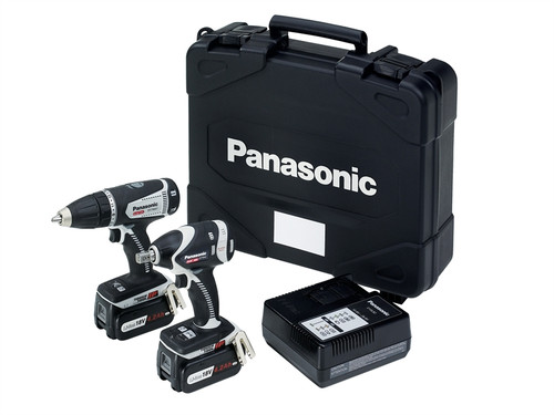 Panasonic PANC201LS2G EYC201LS2G Drill & Impact Wrench Twin Pack 14/18V 2 x 4.2Ah Li-ion | Toolden