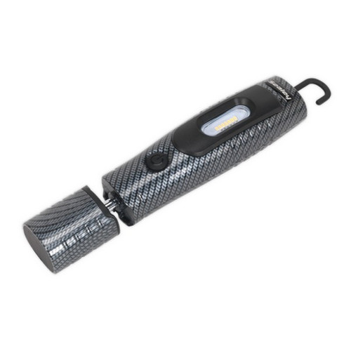 Sealey LED3602CF Rechargeable 360° Inspection Lamp 7 SMD + 3W LED Carbon Fibre Effect Lithium-ion