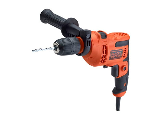 Black & Decker Hammer Drill 500W 240V with Drill Bit Set, 8 Piece
