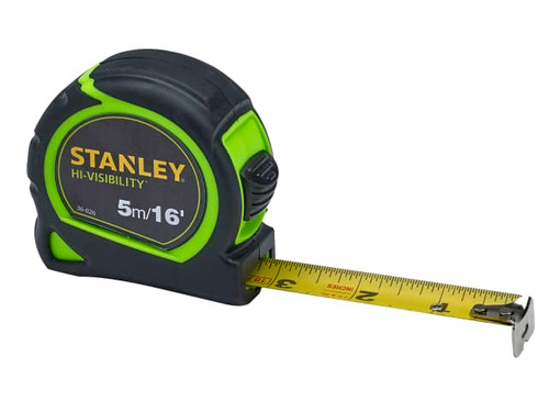 Stanley Hi-Viz Tylon? Tape 5m/16ft (Width 18mm) | Toolden