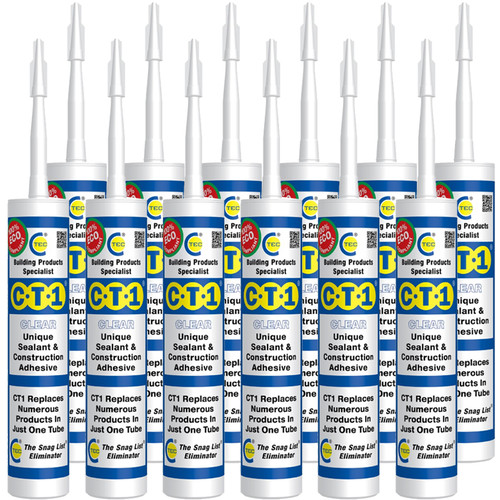 CT1 Sealant & Construction Adhesive Clear 290ml 12 Tubes