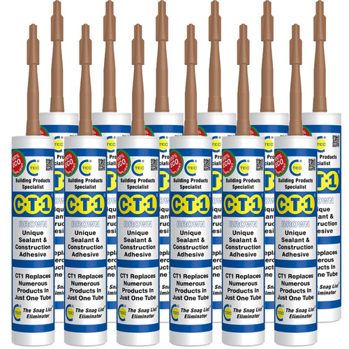CT1 Sealant & Construction Adhesive Brown 290ml 12 Tubes