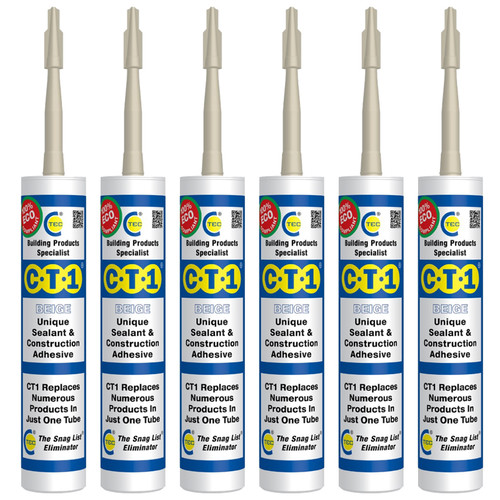 CT1 Sealant & Construction Adhesive Beige 290ml 6 Tubes