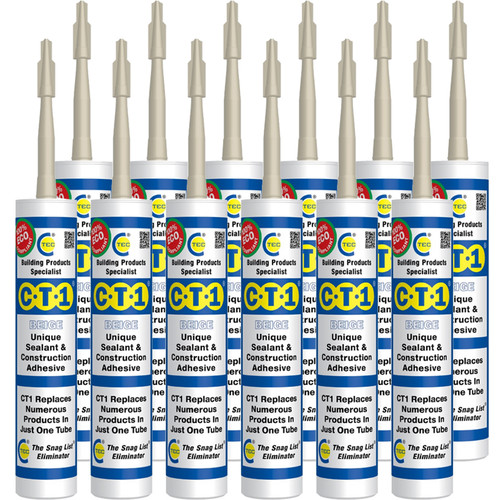 CT1 Sealant & Construction Adhesive Beige 290ml 12 Tubes