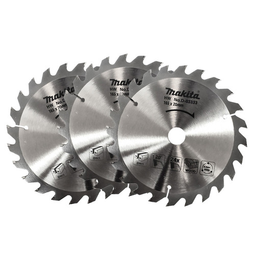 Makita D-03333 Circular Saw Blade 165 x 20 x 24 Teeth