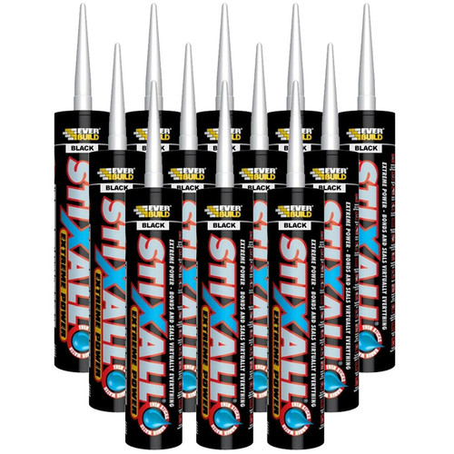 Everbuild Stixall Extreme Power Cartridge Black 290ml (Box Of 12 Tubes)