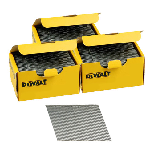 DeWalt DT9904QZ Box of 2500 16 Gauge 63mm Angled Galvanised Nails from Toolden