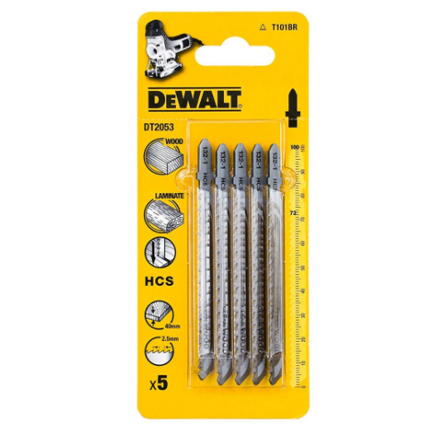Dewalt Jigsaw Blades for Wood T Shank HCS T101BR Pack of 5 | Toolden