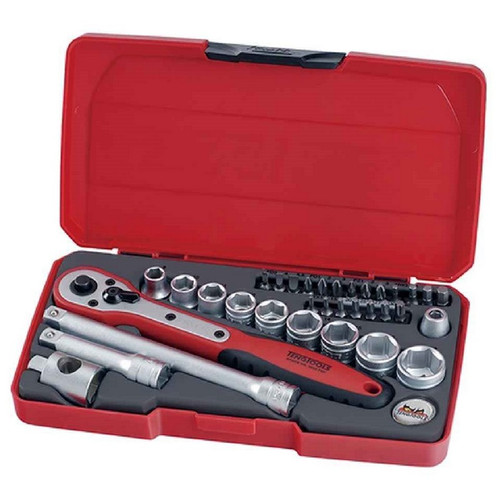 Teng Tool T3834 3/8 inch Socket Set 34 Pieces in Plastic Case