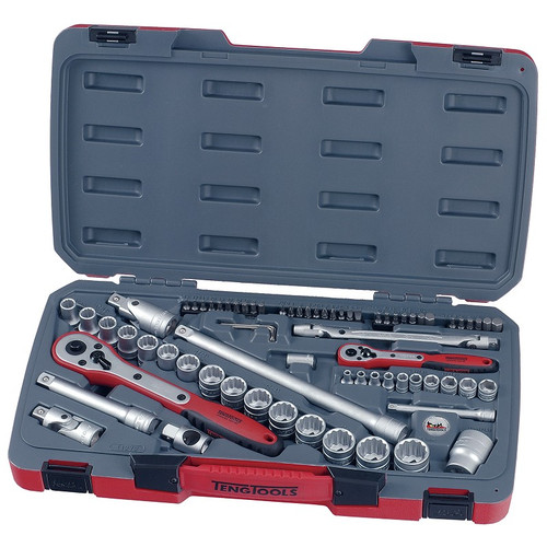 Teng Tool T1272 72 Piece 1/4In & 1/2In Drive Socket Set