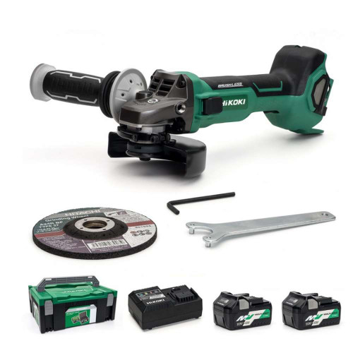 Hikoki 230mm Angle Grinder - 36V G3623DA/JRZ - Kit 2 X Batteries