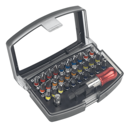 Sealey AK2105 Power Tool Impact Grade Torsion Bit Set 32pc Colour-Coded S2