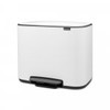 Bo Pedal Bin With 1 Inner Bucket, 36 Litre - White