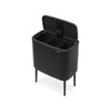 Bo Touch Bin With 3 Inner Buckets, 3 x 11 Litre - Matt Black