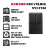 Tower Freedom Sensor Recycling System  50L + 25L + 25L Black