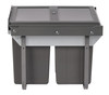 Austen & Co. 40L Built-In Hinged Cupboard Kitchen Bin - 3 Compartments