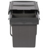 Austen & Co. 40L Built-In Hinged Cupboard Kitchen Bin - 3 Compartments