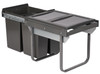 Austen & Co. 40L Built-In Hinged Cupboard Kitchen Bin - 3 Compartments