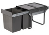 Austen & Co. 40L Built-In Hinged Cupboard Kitchen Bin - 3 Compartments