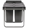 Austen & Co. 68L Built-In Hinged Cupboard Kitchen Bin - 2 Compartments