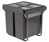 Austen & Co. 68L Built-In Hinged Cupboard Kitchen Bin - 2 Compartments