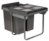 Austen & Co. 68L Built-In Hinged Cupboard Kitchen Bin - 2 Compartments