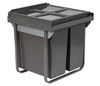 Austen & Co. 68L Built-In Hinged Cupboard Kitchen Bin - 2 Compartments