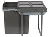 Austen & Co. 68L Built-In Hinged Cupboard Kitchen Bin - 2 Compartments
