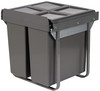Austen & Co. 68L Built-In Hinged Cupboard Kitchen Bin - 3 Compartments
