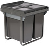 Austen & Co. 68L Built-In Hinged Cupboard Kitchen Bin - 3 Compartments