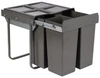 Austen & Co. 68L Built-In Hinged Cupboard Kitchen Bin - 3 Compartments