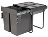 Austen & Co. 68L Pull Out Cupboard Kitchen Bin - 3 Compartments